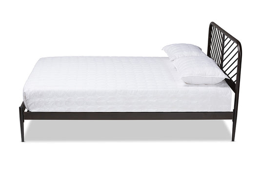 Baxton Studio - Dora Queen Size Bed - TS-Dora-Black-Queen view 2