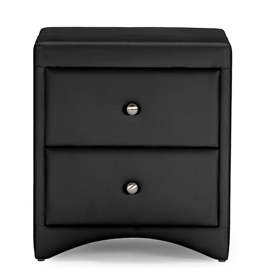 Baxton Studio - Dorian Nightstand in Black - BBT3106-Black-NS view 2