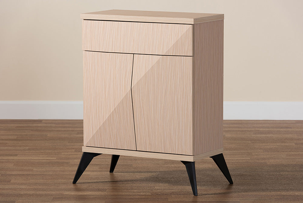 Baxton Studio - Draper Sideboard - KBL2347-Natural/Black-1DW-Sideboard view 8