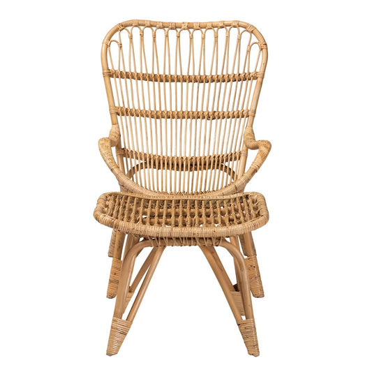 Baxton Studio - Earvin Living Room Set in Natural Brown - DC8005-Rattan-2PC Set view 2