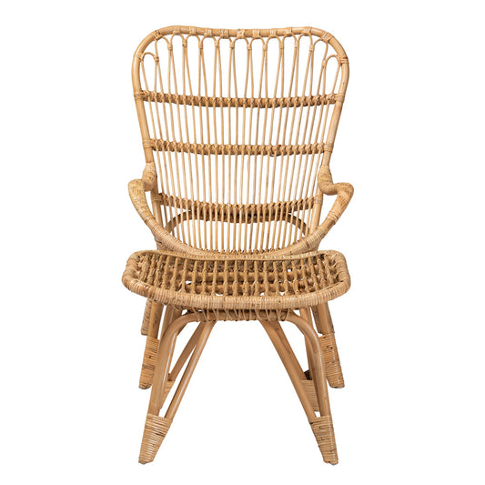 Baxton Studio - Earvin Living Room Set in Natural Brown - DC8005-Rattan-2PC Set view 2