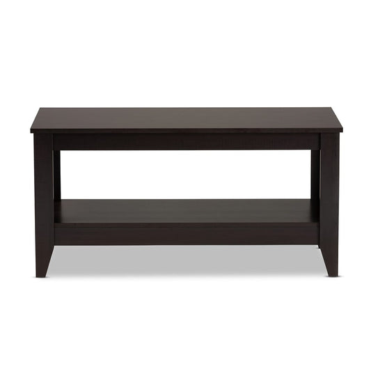 Baxton Studio - Elada Coffee Table in Dark Brown - CT8000-Wenge-CT view 2