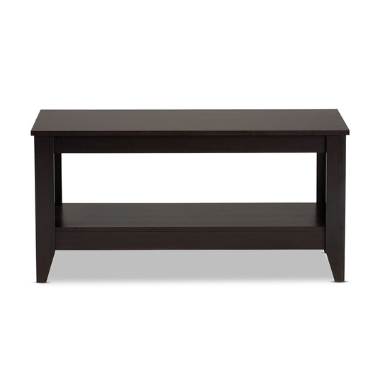 Baxton Studio - Elada Coffee Table in Dark Brown - CT8000-Wenge-CT view 2