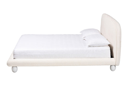 Baxton Studio - Eladio Queen Size Bed - BBT61186.11-White-Queen view 2