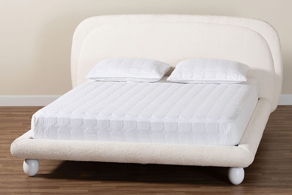 Baxton Studio - Eladio Queen Size Bed - BBT61186.11-White-Queen view 8