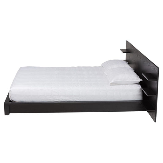 Baxton Studio - Elina Queen Size Bed in Ebony Black - MG-0051-Ebony Black-Queen view 2