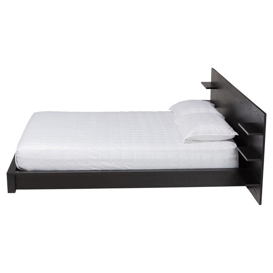 Baxton Studio - Elina Queen Size Bed in Ebony Black - MG-0051-Ebony Black-Queen view 2