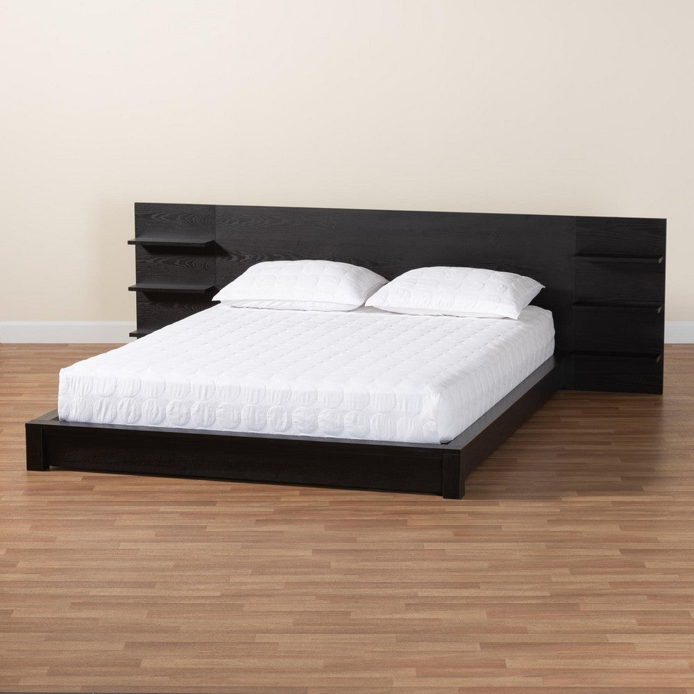 Baxton Studio - Elina Queen Size Bed in Ebony Black - MG-0051-Ebony Black-Queen view 8
