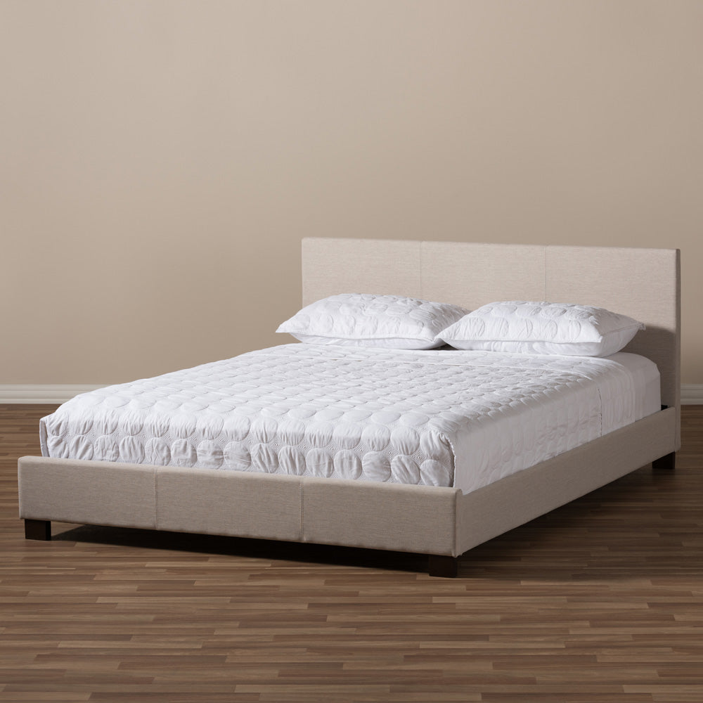 Baxton Studio - Elizabeth Full Size Bed in Beige - IDB048-Beige-Full view 6