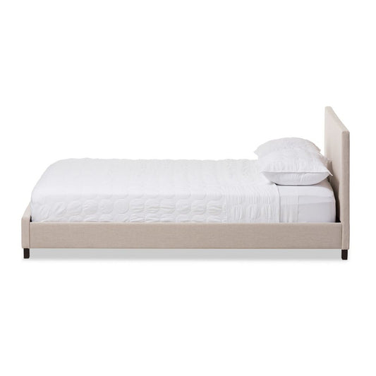 Baxton Studio - Elizabeth Queen Size Bed in Beige - IDB048-Beige-Queen view 2
