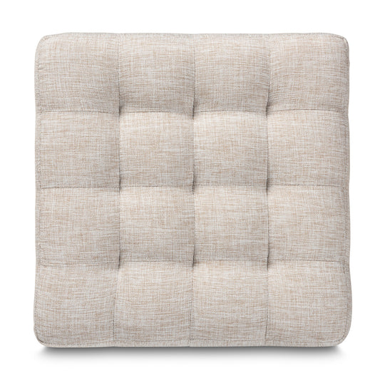 Baxton Studio - Elladio Set of 2 Ottomans in Beige - BBT5127-Beige-Otto view 2