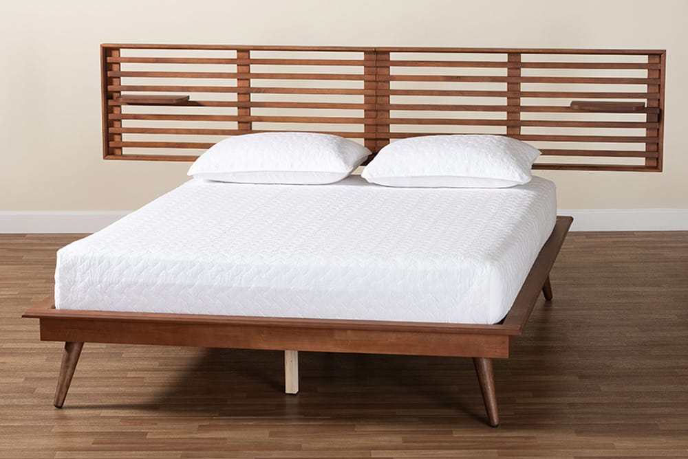 Baxton Studio - Elvina King Size Bed - MG0228-Ash Walnut-King view 8