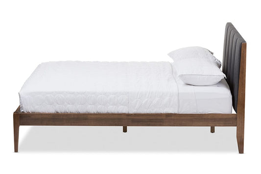 Baxton Studio - Ember King Size Bed - SW8063-Grey/Walnut-M7-King view 2