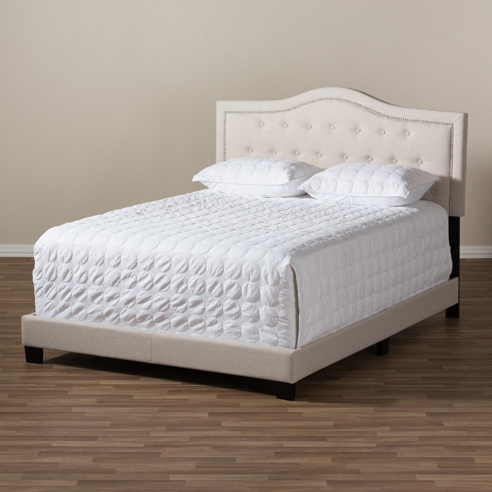 Baxton Studio - Emerson King Size Bed in Light Beige - CF8747-G-Light Beige-King view 7