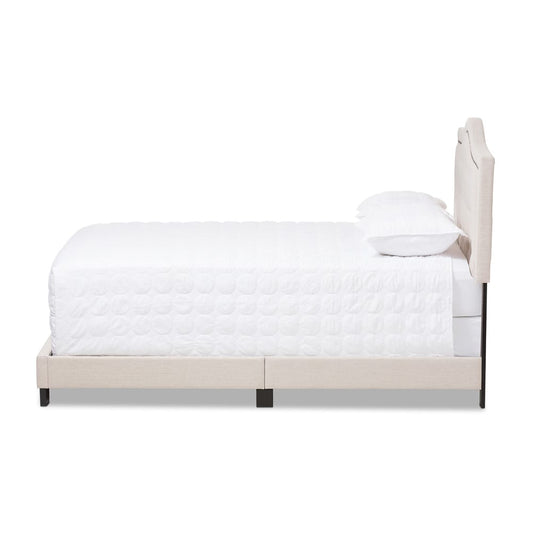 Baxton Studio - Emerson Queen Size Bed in Light Beige - CF8747-G-Light Beige-Queen view 2
