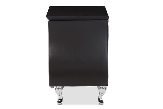 Baxton Studio - Erin Nightstand - BBT3116-Black-NS view 2