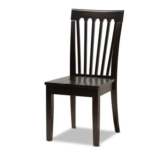 Baxton Studio - Erion Dining Set in Dark Brown - Erion-Dark Brown-7PC Dining Set view 2
