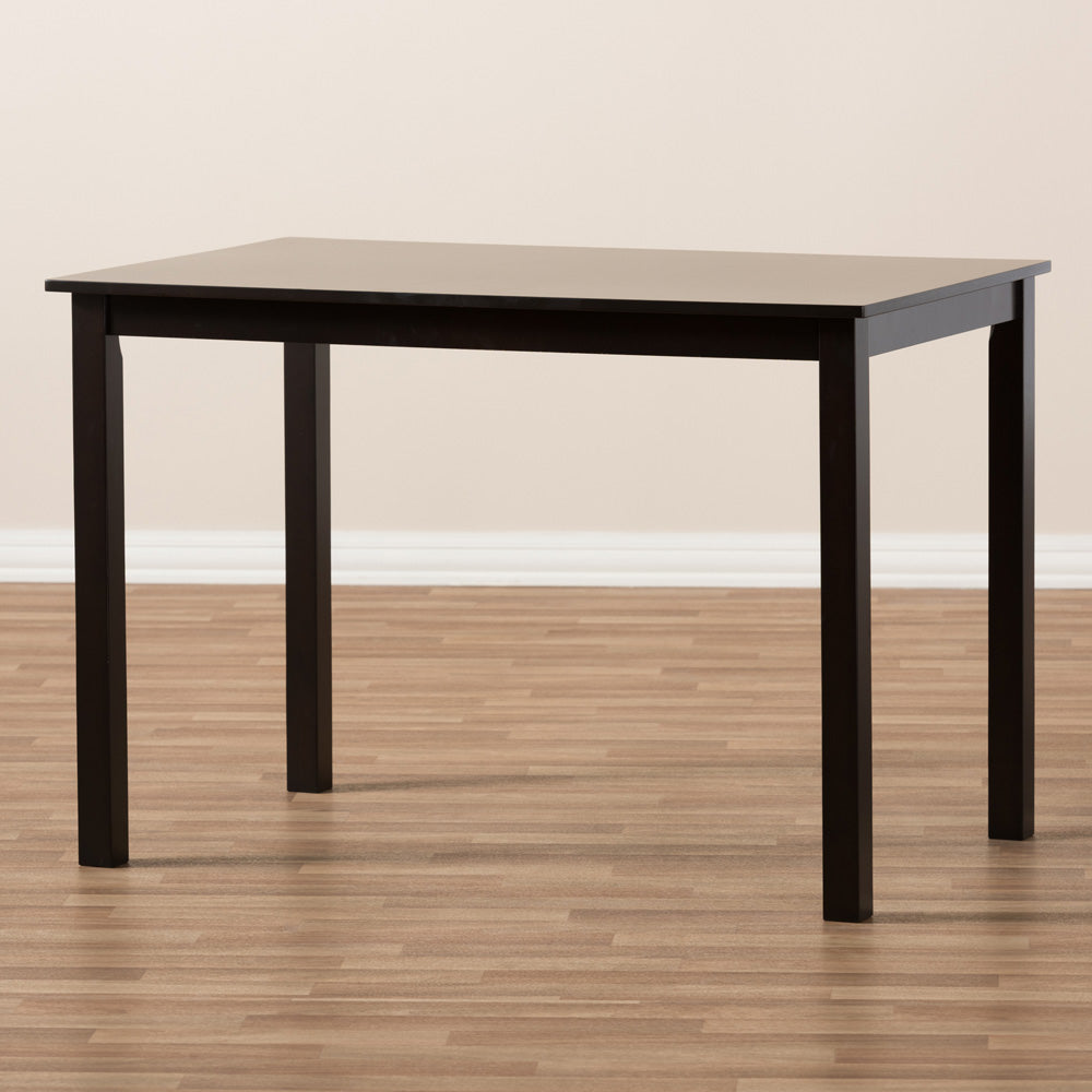 Baxton Studio - Eveline Dining Table in Espresso Brown - RH7006-Dark Brown-DT view 6