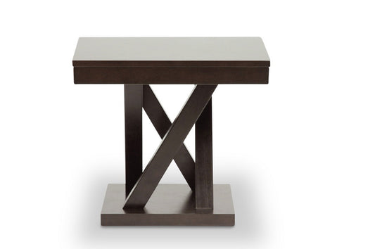 Baxton Studio - Everdon End Table in Dark Brown - SA109-Side Table view 2