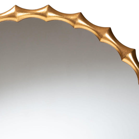 Baxton Studio - Everette Mirror in Antique Goldleaf - RXW-10948-Wall Mirror view 2