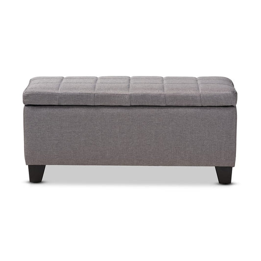 Baxton Studio - Fera Ottoman in Gray - WS-2005-P-Grey-OTTO view 2