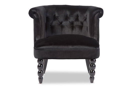 Baxton Studio - Flax Living Room Chair in Black - WS-GK756-Black view 2