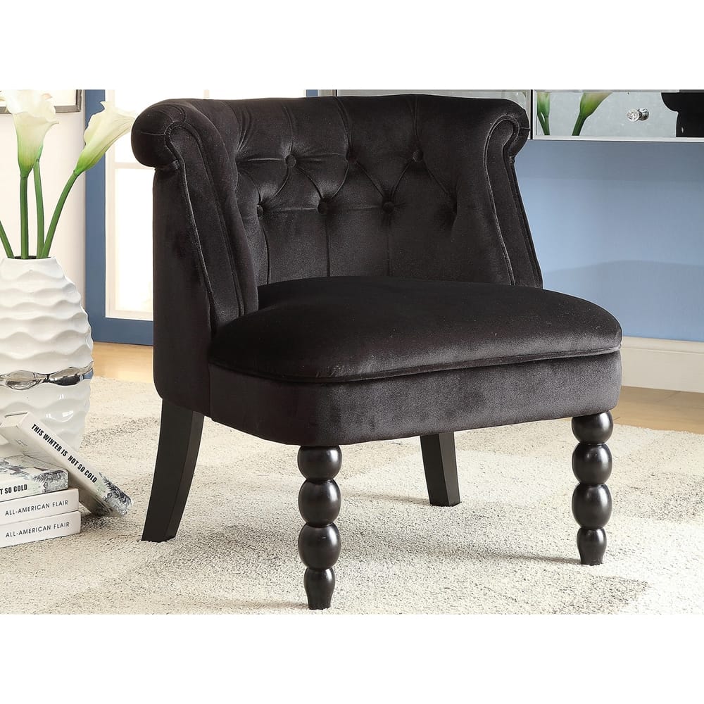 Baxton Studio - Flax Living Room Chair in Black - WS-GK756-Black view 6