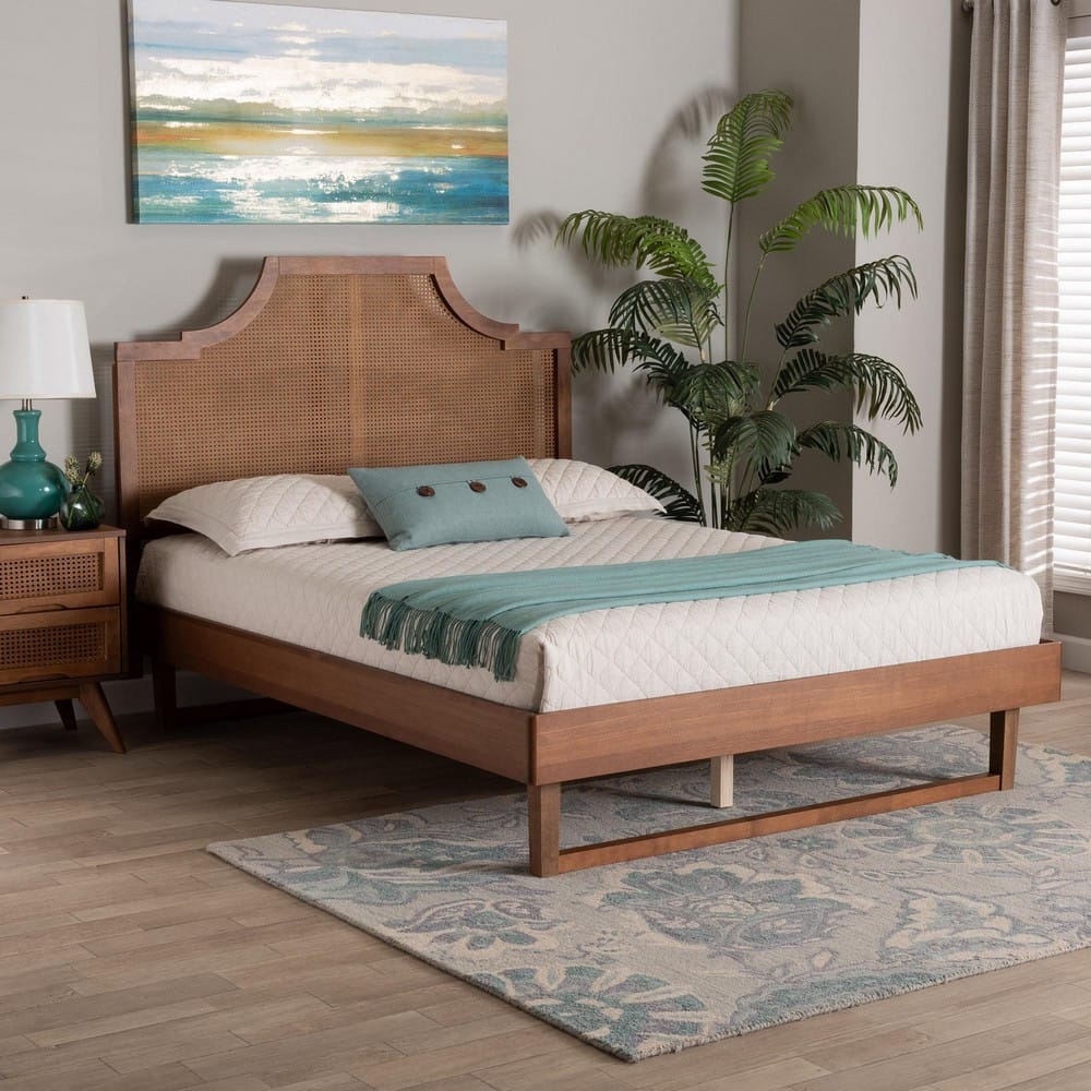 Baxton Studio - Francine King Bed w/ Headboard in Walnut Brown - MG9774/97043-King view 8