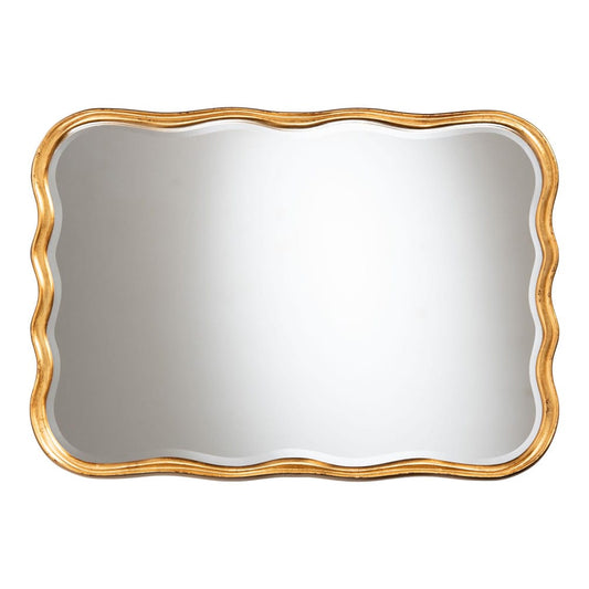 Baxton Studio - Fredrika Mirror in Antique Goldleaf - RXW-10949-Wall Mirror view 2