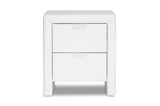 Baxton Studio - Frey Nightstand in White - BBT3089-White-NS view 2