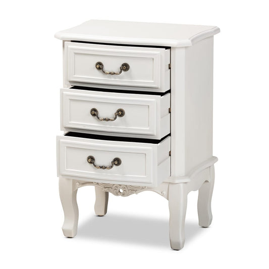 Baxton Studio - Gabrielle End Table in White/Brass - ETASW-04-White-ET view 2