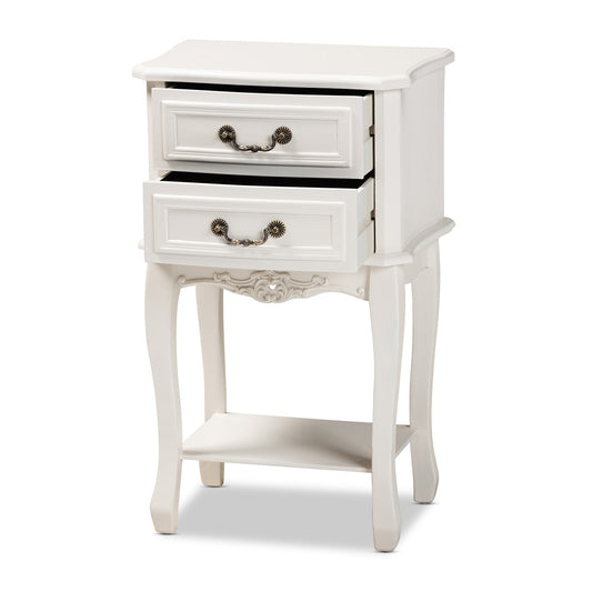 Baxton Studio - Gabrielle End Table in White/Brass - ETASW-06-White-ET view 2
