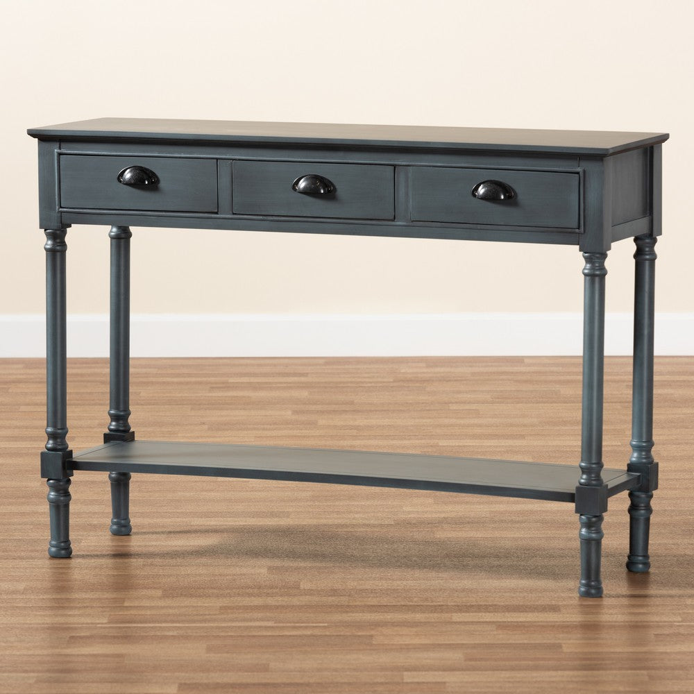 Baxton Studio - Garvey Console Table in Dark Blue Gray - JY20A373-Grey-Console view 8
