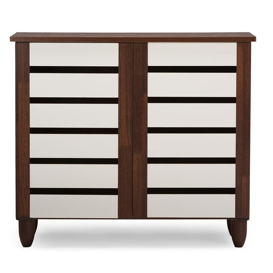 Baxton Studio - Gisela Shoe Cabinet in Brown - SC865512-Dirty Oak view 2