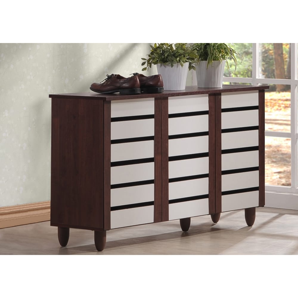 Baxton Studio - Gisela Shoe Cabinet in Brown - SC865513-Dirty Oak view 6