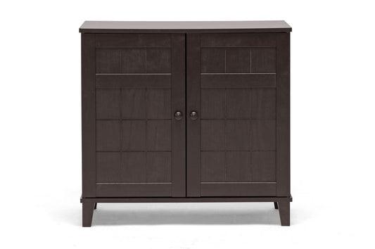 Baxton Studio - Glidden Shoe Cabinet in Dark Brown - FP-1201 view 2