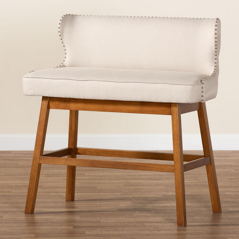 Baxton Studio - Gradisca Bar Bench in Light Beige - BBT5218-Beige Bench view 9