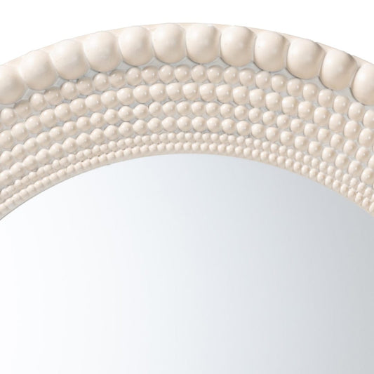 Baxton Studio - Grazia Mirror in Pearl White - JY23A389-Mirror view 2