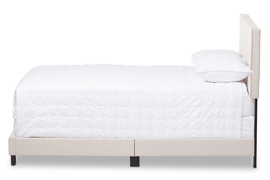 Baxton Studio - Hampton King Size Bed - CF8747-H-Light Beige-King view 2
