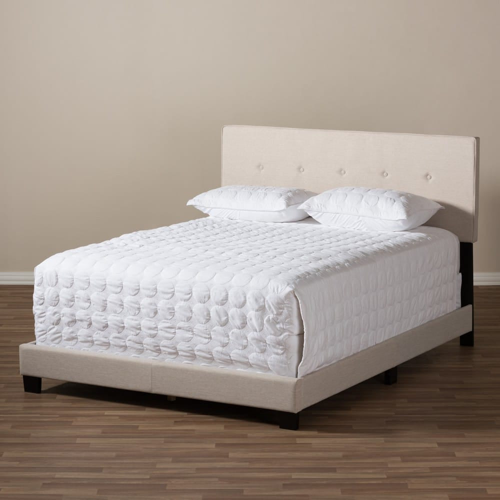 Baxton Studio - Hampton Queen Size Bed in Light Beige - CF8747-H-Light Beige-Queen view 7