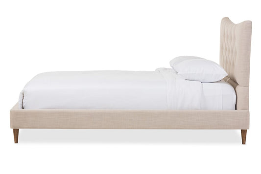 Baxton Studio - Hannah Queen Size Bed - BBT6570-Beige-Queen view 2