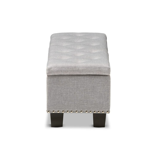 Baxton Studio - Hannah Storage Bench in Grayish Beige - BBT3136-OTTO-Greyish Beige-H1217-14 view 2