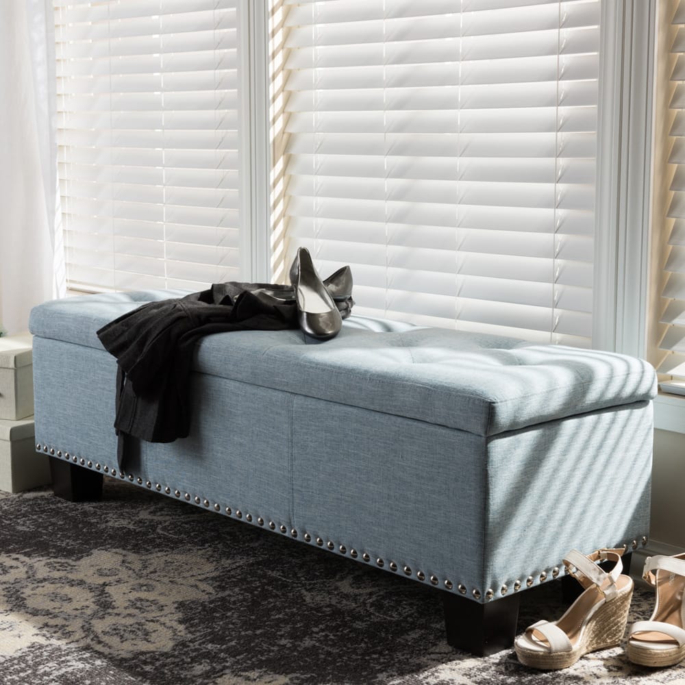 Baxton Studio - Hannah Storage Bench in Light Blue - BBT3136-OTTO-Light Blue-H1217-21 view 9