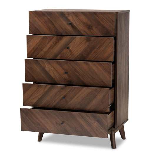 Baxton Studio - Hartman Chest in Walnut Brown - LV23COD23231WI-Columbia-5DW-Chest view 2