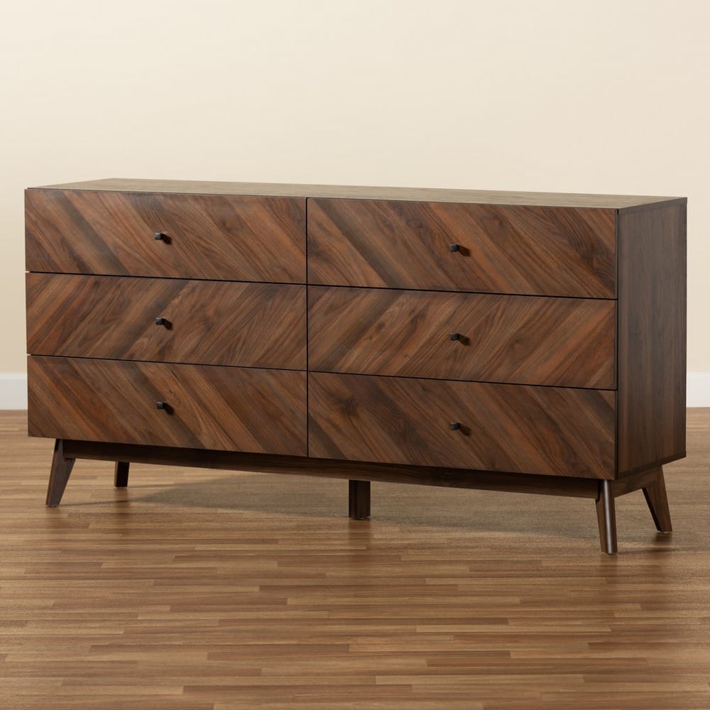 Baxton Studio - Hartman Dresser in Walnut Brown - LV23COD23232WI-Columbia-6DW-Dresser view 9