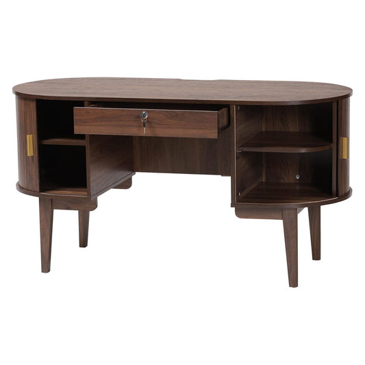 Baxton Studio - HaYes Desk in Walnut Brown - SE SD80450WI-Columbia-Desk view 2
