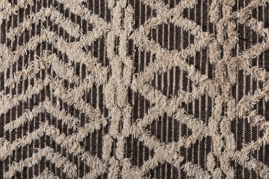 Baxton Studio - HeiNo Rug - HeiNo-Charcoal/Ivory-Rug view 2