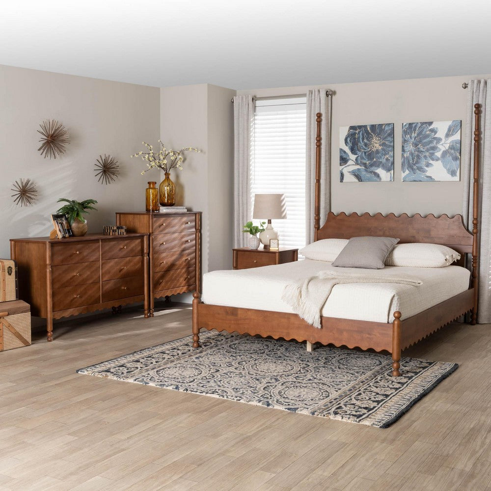 Baxton Studio - Hoffman Queen Bedroom Set in Walnut Brown - Enitan-4PC Bedroom Set-Walnut-Queen-1NS view 11