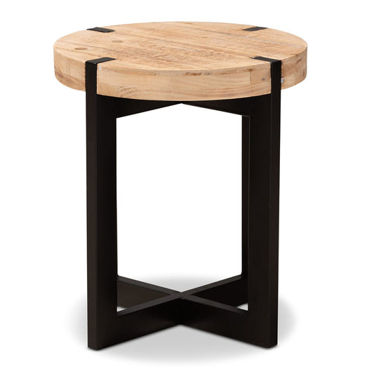 Baxton Studio - Horace End Table in Brown/Black - JY17B4012-Brown/Black-ET view 2