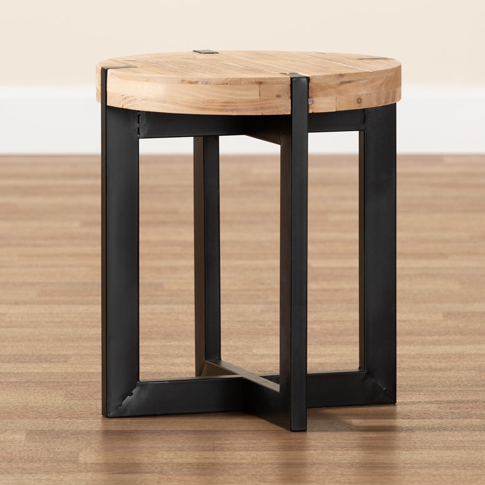 Baxton Studio - Horace End Table in Brown/Black - JY17B4012-Brown/Black-ET view 5